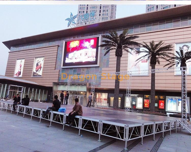 plataforma modular portátil de aluminio el 14.64x7.32m de la etapa 4x4