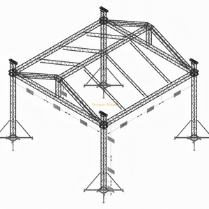Estructura de armadura de techo cuadrada de iluminación de aluminio para eventos parte 8x8x6m