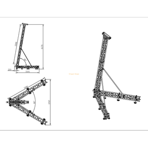Torre de levantamiento de sonido de servicio pesado 5.5m Dibujo