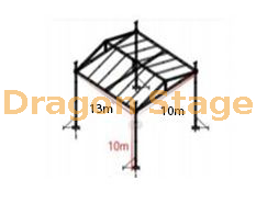 Armazón para eventos de stand exterior plateado con techo 13x10x10m