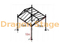 Armadura para eventos de caseta exterior plateada con techo 13x10x10m