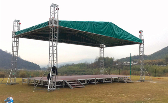 Diseño de escenario de iglesia portátil de aluminio de pie