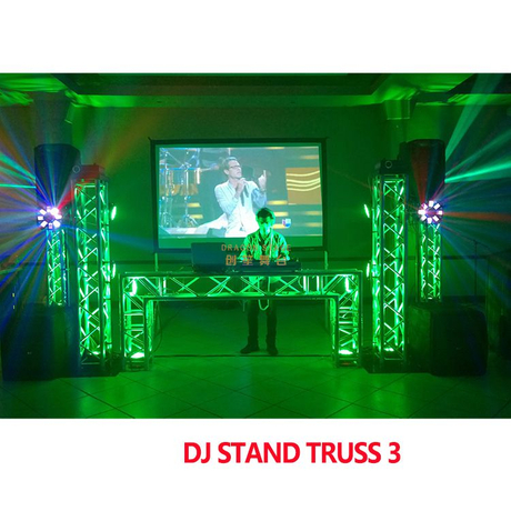 Feria comercial de alta calidad, iluminación LED giratoria de aluminio, soporte de exhibición circular para bar, equipo de iluminación para cabina de DJ