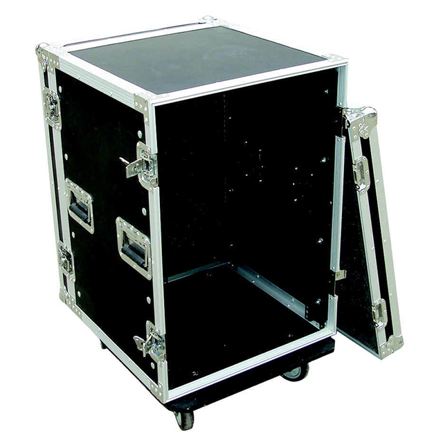 Rack Antichoque 12u, con Ruedas, Caja de Montaje en Rack, Espacio 12u para Amplificadores o Procesadores