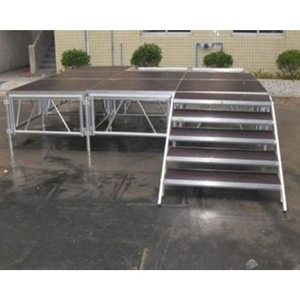Plataforma de escenario de aluminio para bodas Fiestas Espectáculos Reuniones 12x10m Altura: 0.8-1.2m