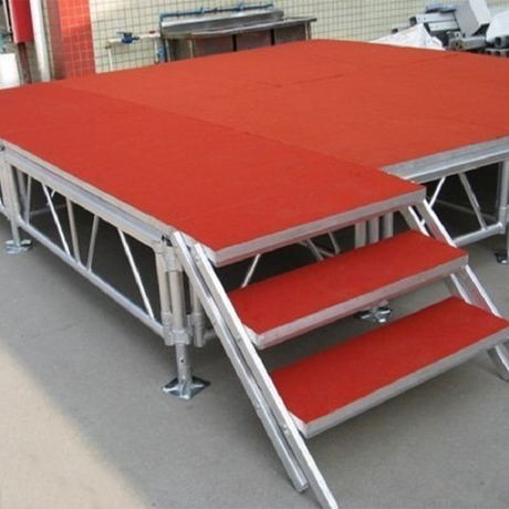 Escenario de iglesia portátil para interiores de aluminio para programa de iglesia 8x8ft con escaleras