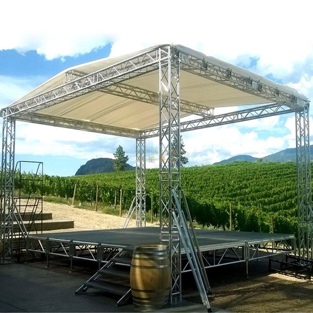 Pequeño escenario al aire libre de aluminio personalizado para conciertos