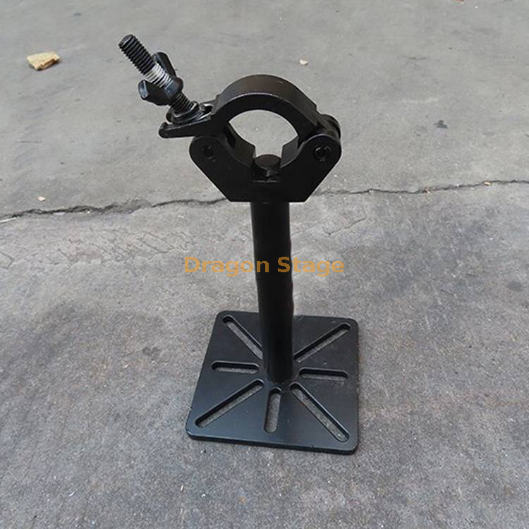 Adaptador de panel de marco de pantalla LED con barra de armadura de aluminio para paneles con pernos con abrazadera para instalación en techo o suelo de tubo de 50 mm