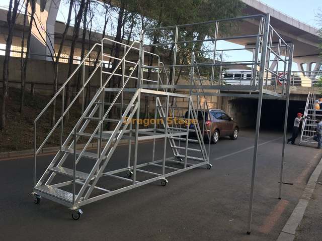 Plataforma de aleación de aluminio para soldar, escalera industrial, plataforma escalonada, escalera escalonada, escalera, plataforma de lavado de coches