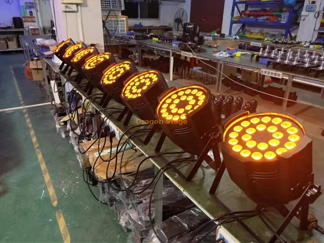 Luces PAR de aluminio fundido cinco en uno de 24 cuentas