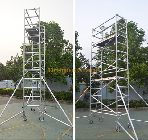 torre de aluminio de la unidad del andamio de los 0.75x2x8.5M sola para la instalación de muros cortina