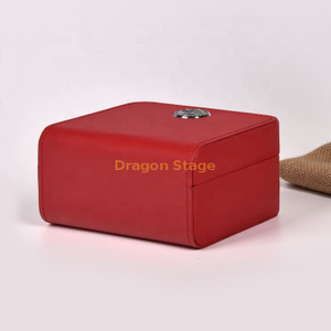 Caja de regalo de reloj de cuero rojo personalizado de lujo al por mayor
