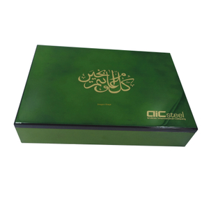 Dulces y fechas Cajas de regalo de madera Cajas de empaquetado de chocolate de lujo con logotipo personalizado