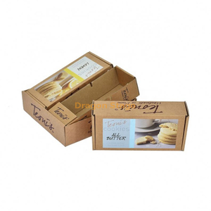 La fábrica de cajas de embalaje personaliza la caja de papel Kraft marrón impresa con logotipo personalizado para alimentos