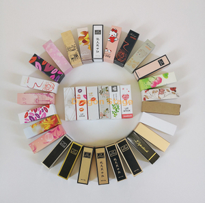 Fábrica de cajas de embalaje por encargo Barra de labios barata Caja de brillo de labios Cosméticos Embalaje Cajas de papel Diseño al por mayor en GuangZhou