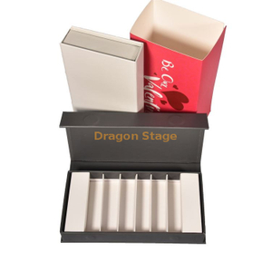 Caja de madera personalizada de fábrica, caja de papel de embalaje de almacenamiento cosmético de lápiz labial personalizado de lujo para regalo