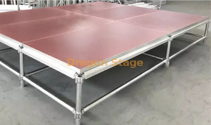 Plataforma de escenario de concierto de escenario/podio de tubería de fácil instalación personalizada de aluminio 20x20 pies (6x6 m) Altura 3 pies (0,9 m)