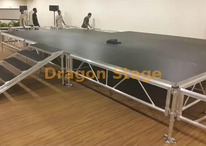 Escenario portátil móvil de aluminio para eventos de 18x7 m con 2 escaleras
