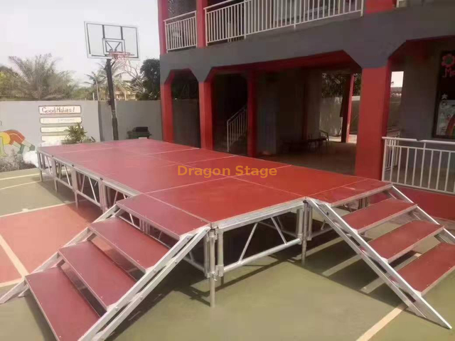 Plataforma de escenario exterior de aluminio personalizada 5x4m Tarima Para Eventos