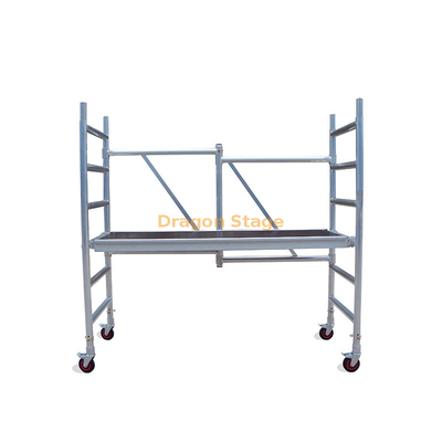 Andamio plegable de aluminio con escalera móvil ligera