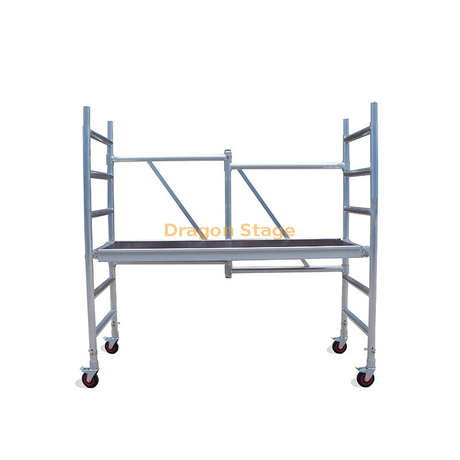 Andamio plegable de aluminio con escalera móvil ligera