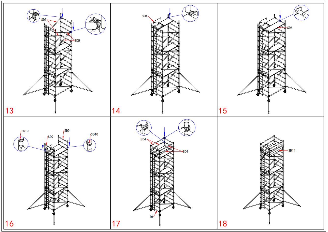 andamio de aluminio paso 4