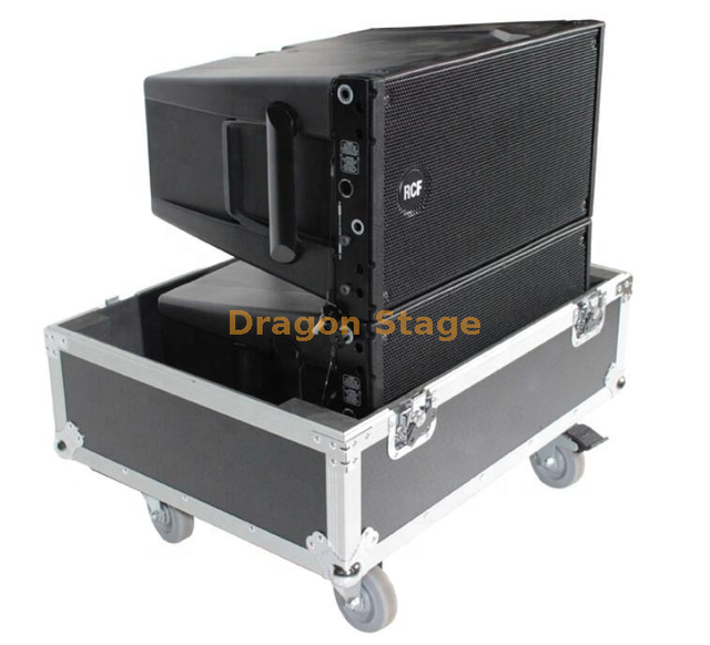 Caja de vuelo de aluminio para eventos de hardware resistente al agua para poner TV con ruedas