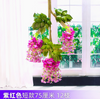 Violetas de budín de glicinia simulada Violetas Falsas de flores Falas Cortas Púrpura (12 palos)