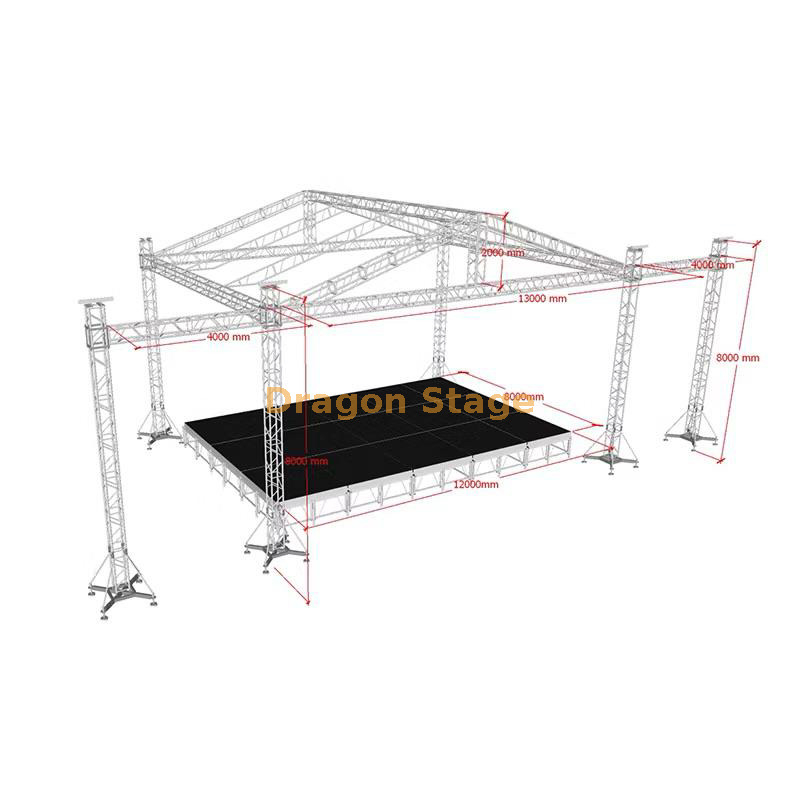 Evento de aluminio Iluminación de iluminación de la etapa de 13x9x8m