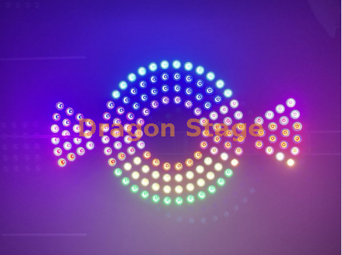 Luces de matriz LED en forma de abanico de 18 cuentas1