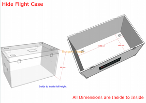 Flightcase oculto personalizado 1,2x0,7x0,65m