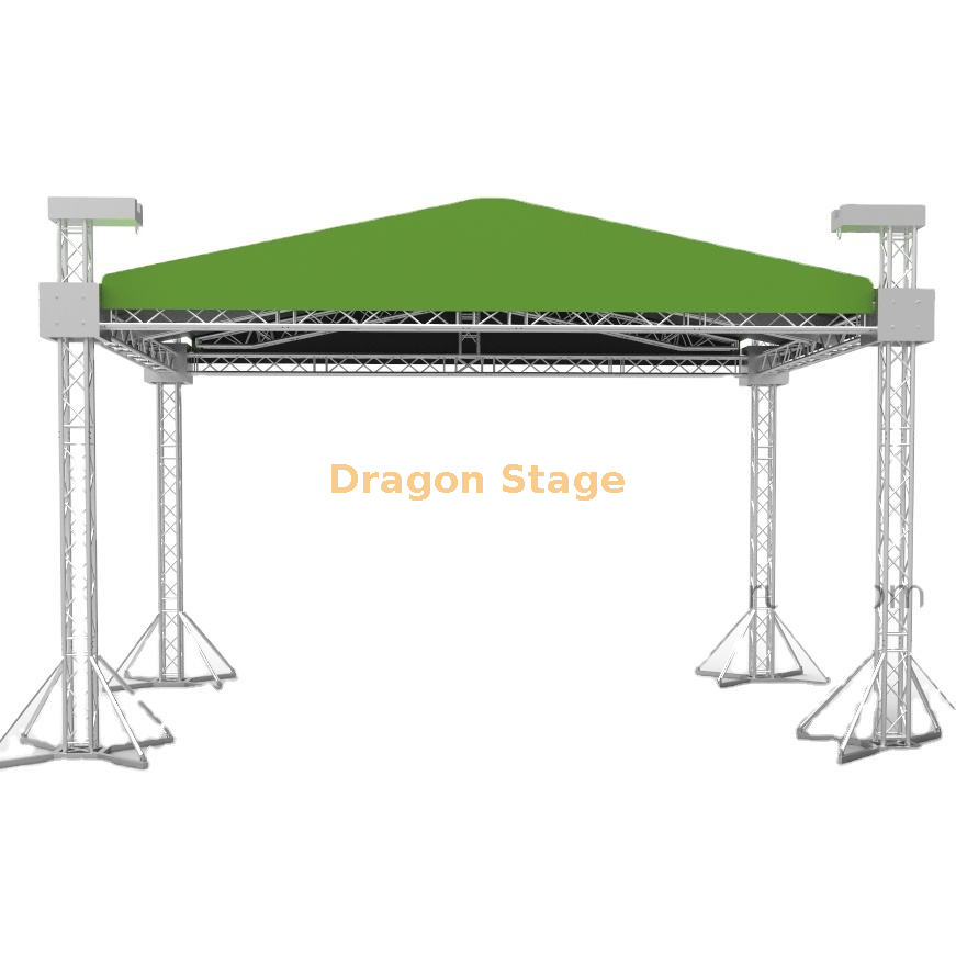 Sistema de escenario para eventos con armadura de techo para conciertos 15x8x8m