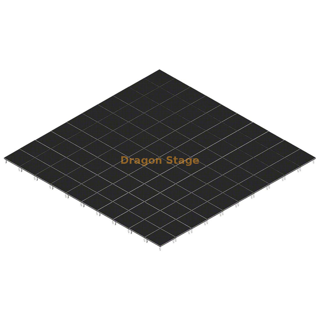 Sistema de escenario móvil de aluminio portátil de 40'x40' para eventos musicales - Altura ajustable de 0,2 ma 1 m