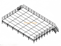 Plataforma de escenario de concierto, escenario portátil móvil de aluminio para eventos al aire libre, 12x8m 