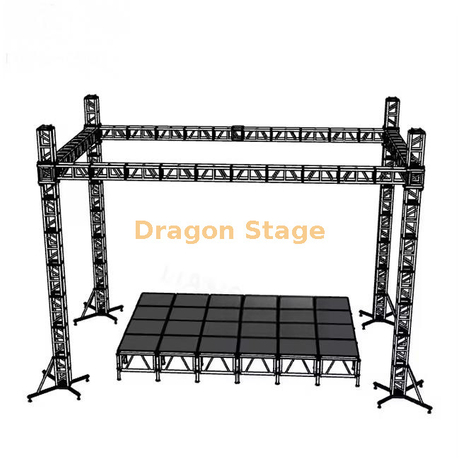 Escenario de concierto de aleación de aluminio de 10x7x8m con armazón de torre elevadora