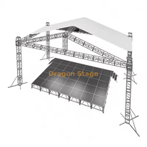 Sistema de armadura de techo de escenario móvil de aleación de aluminio de 12x7x6m con plataforma de escenario