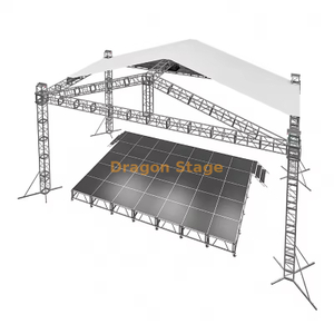 Sistema de armadura de techo de escenario móvil de aleación de aluminio de 12x7x6m con plataforma de escenario