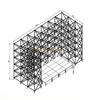 Muro de armadura Ringlock de 14x6x8m con escenario rápido de aluminio de 8x4m y 2 escaleras