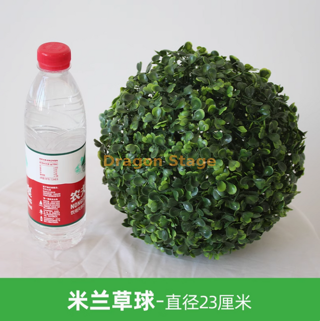 Bola de hierba de planta simulada Bola Milán Plástica Decoración de techo de planta Flores falsas Bola de hierba Milán - Diámetro 23 cm