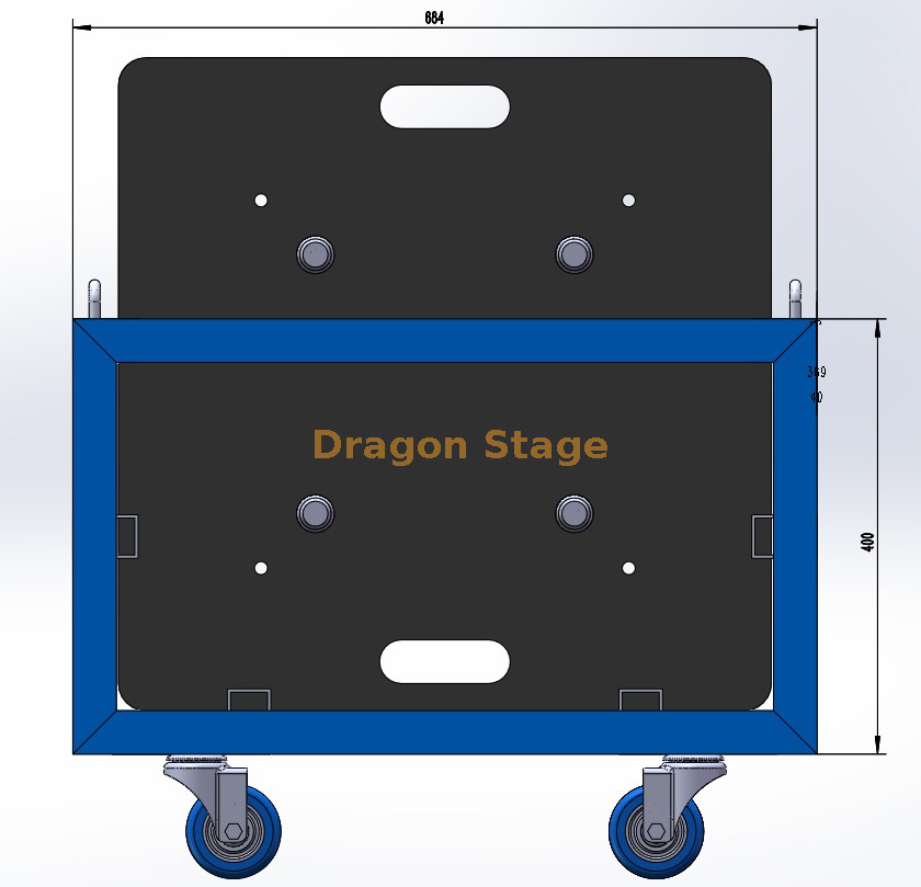 Carro de transporte de placa base de armadura para bases de 4 &times; 600 mm (3)