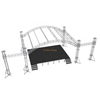 Sistema de armadura de escenario de aluminio con techo curvo de 10x9x7m con alas para altavoz