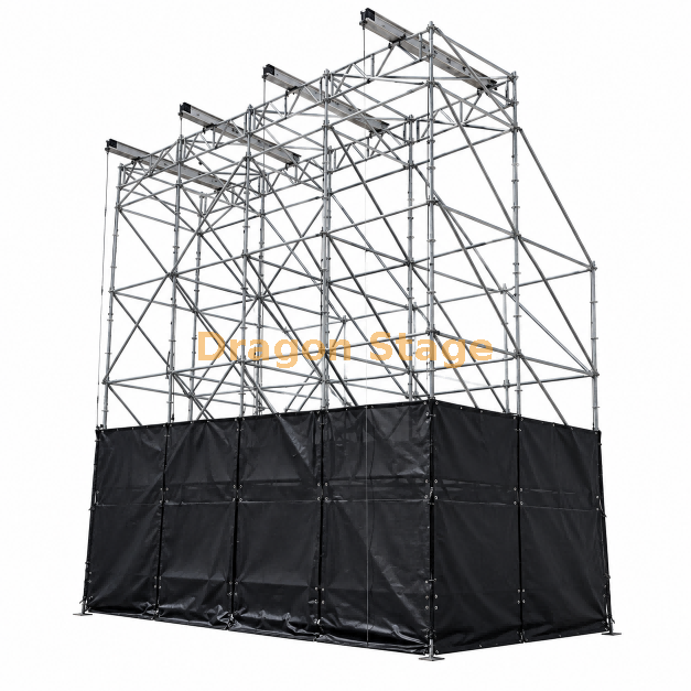 Sistema colgante Ringlock Line Array de doble fila de 8x4x8m con 4 juegos de suspensión superiores