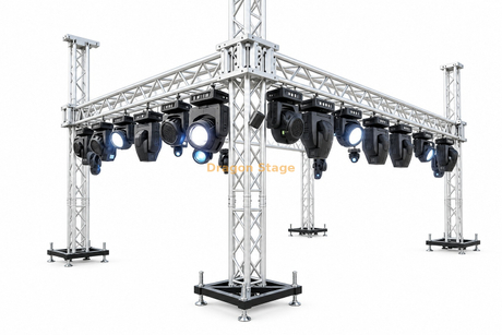 Sistema de armadura de iluminación de soporte terrestre de aluminio de 6x3x3m para eventos pequeños