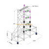 Sistema de andamio de concierto integral de acero profesional de 12 m