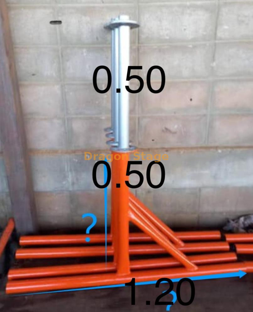 Pilar de soporte de 1 m de altura