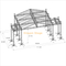 Sistema de truss Megastage para exteriores de aluminio de 21x21x12m con PA y alas LED