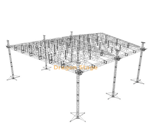 Sistema de armadura de techo de escenario de aluminio resistente para grandes eventos de conciertos al aire libre 21x18x10m