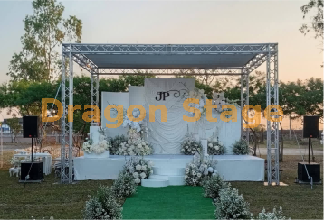 Marquesina de aluminio para escenario de boda blanca al aire libre de 6x6x4m