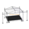 Sistema de escenario con armadura de techo inclinado de aluminio de 10x5x7m con alas gemelas de altavoz de 2m
