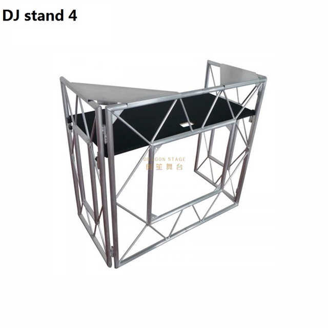 Soporte de aluminio portátil para cabina de DJ, soporte para armazón 4